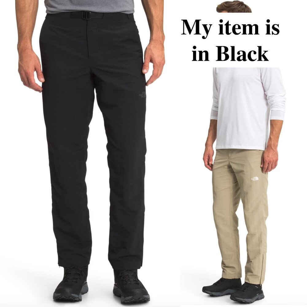 The North Face Black Paramount Trail Pants Slim Straight Fit Outdoor Hiking 36